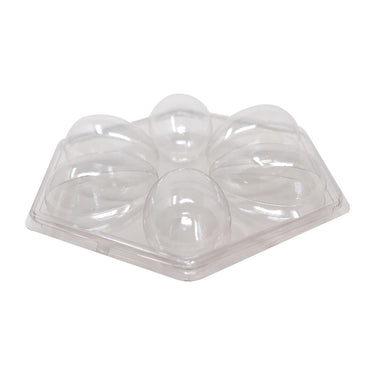 Estuche transparente para huevos de Pascua de 6 cavidades 50g (paquete de 5)
